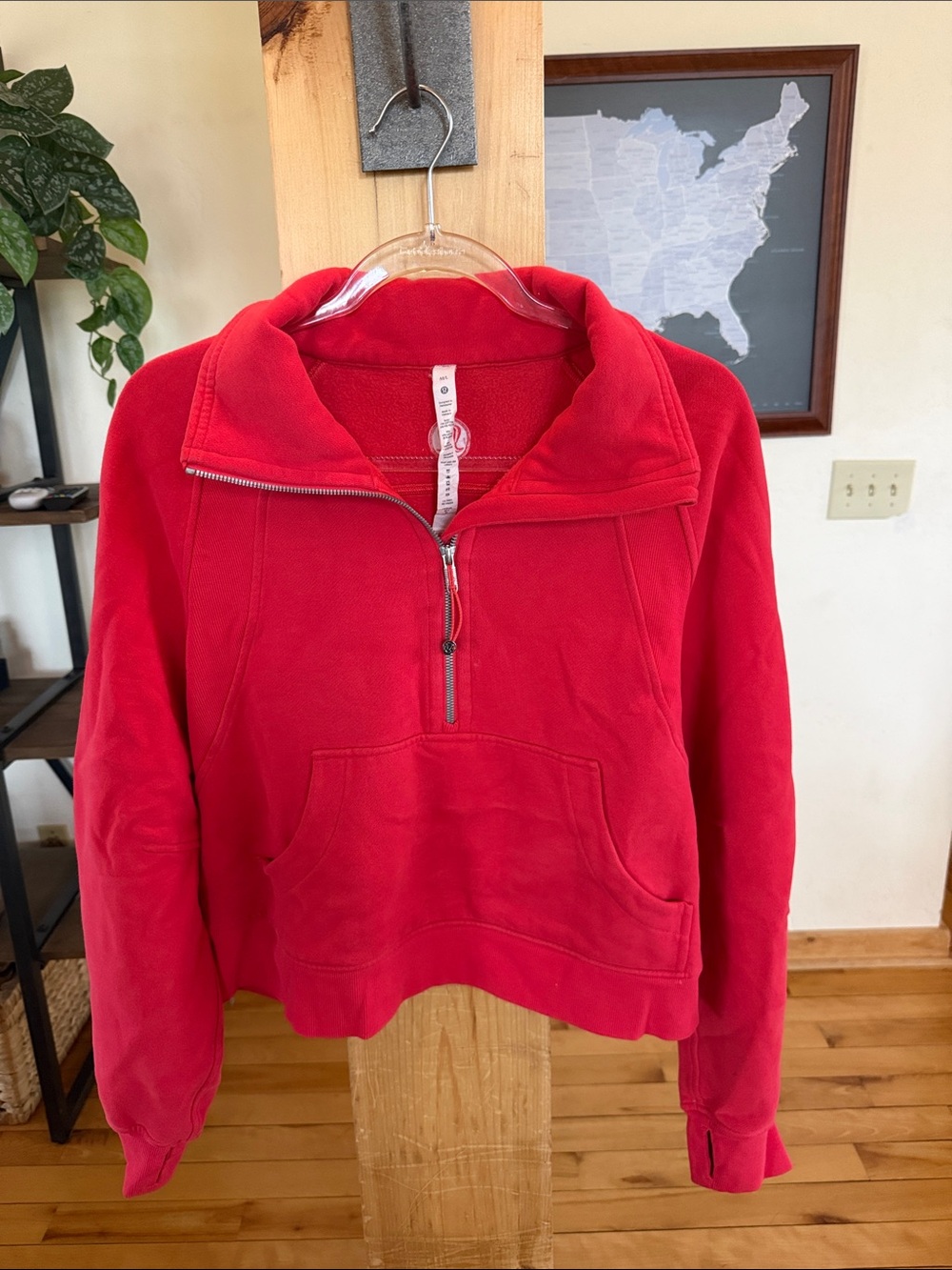 Lululemon Scuba Red Half-Zip Pullover Sweatshirt